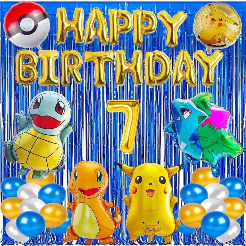 Attache Pokemon Theme Foil Balloon for Birthday Decoration items (7 Happy Birthday) Price in India - Buy Attache Pokemon Theme Foil Balloon for Birthday Decoration items (7 Happy Birthday) online at Flipkart.com